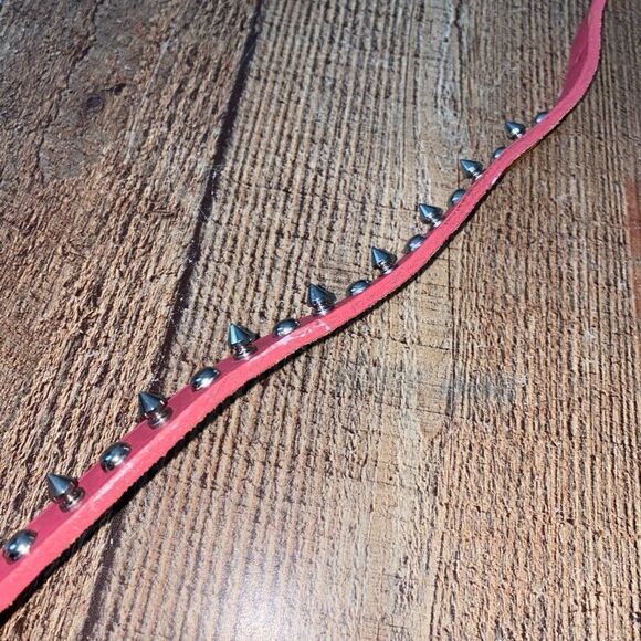 petco Other - Pink studded spiked leather collar petco 
Size 16”